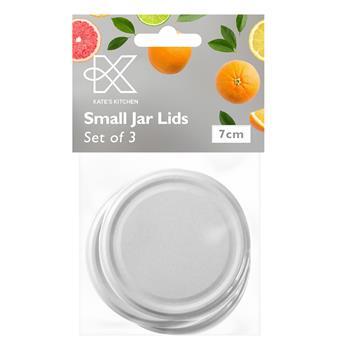 Lids Replacement Preserving Jar 70mm White 3pk Kates Kitchen