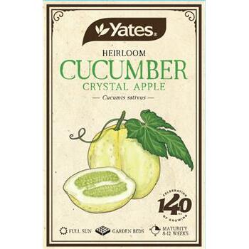 Seeds Cucumber Crystal Apple Heirloom Yates