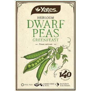 Seeds Dwarf Peas Greenfeast Heirloom Yates