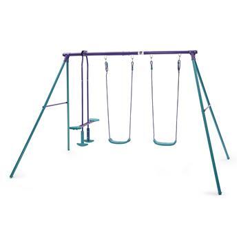 Swing Double & Glider Set Jupiter  Purple & Teal Plum