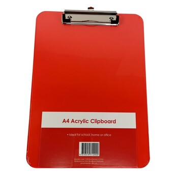 Clipboard Gns Basic A4 Acrylic Red