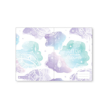 Book Covers School Buzz A4 Boho Watercolour Purple Dreams