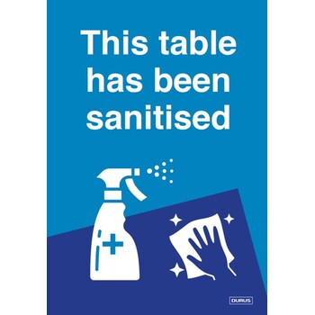 Sp- Tent Stand Durus 100Mmx150Mm This Table Has Been Sanitised Blue & Green