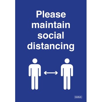 Tent Stand Durus 100Mmx150Mm Maintain Social Distance Blue And White