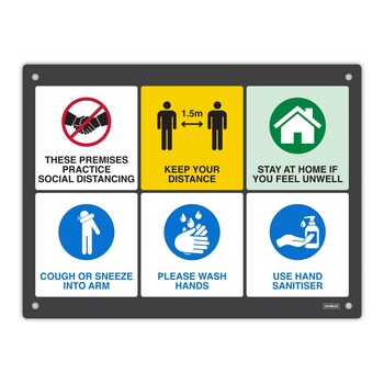 Sign Durus 400Mmx300Mm Wall Key Messages Assorted