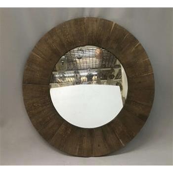 Mirror Garden Timber Round Brown