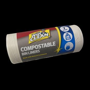 Bin Liner Compostable 20pk 7L Mr Clean