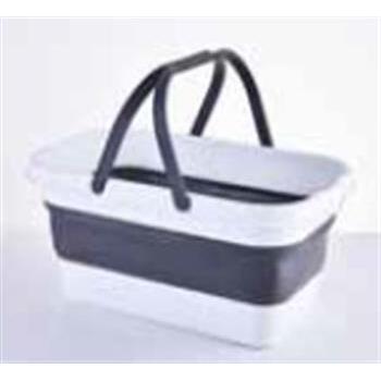 Tub Basket Collapsible Grey & White 16L