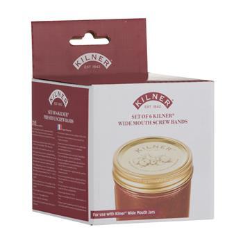 Screw Bands Preserve Wide Mouth 6pc Kilner