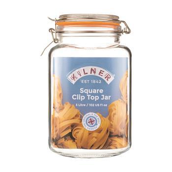 Jar Clip Top Square 3L Kilner
