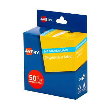 Sp- Label Avery 24Mm Dispenser 50% Off Red Pk300