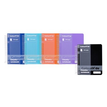 Notebook Colourhide Chunky 140X110Mm Asstd 400 Page