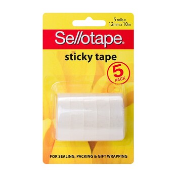 Sticky Tape Sellotape 12Mmx10M Pk5