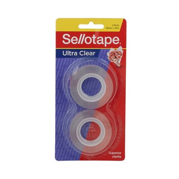 Ultra Clear Tape Sellotape 18Mmx25M Pk2