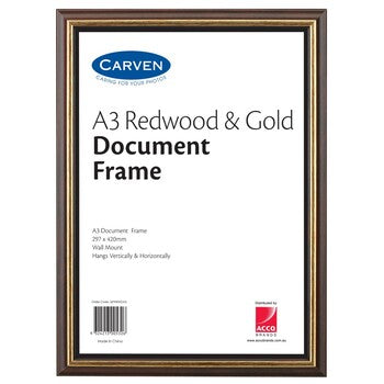 Sp- Document Frame Carven A3 Redwood/Gold