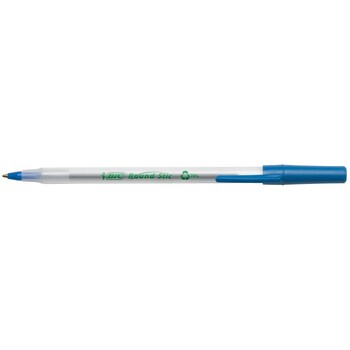 Pen Bic Bp Ecolutions Round Stic 1.0Mm Medium Point Blue Bx50