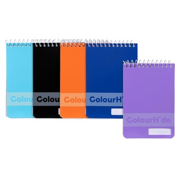 Notebook Colourhide Pocket 112X77Mm 96Pgpg Astd Pk5