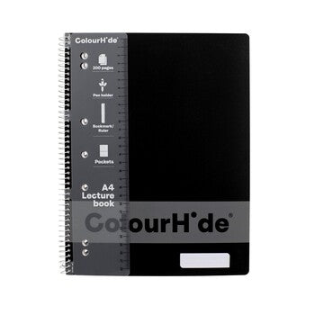Notebook Colourhide A4 Lecture Black 200Pgpg