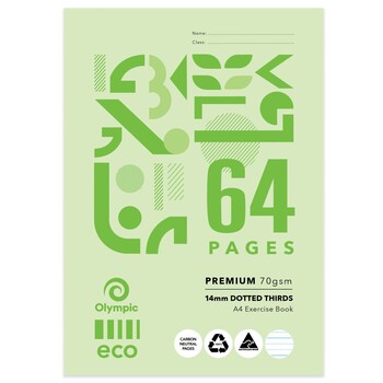 Exercise Book Olympic Eco A4 14Mm Ruled D3Rd 146Pg