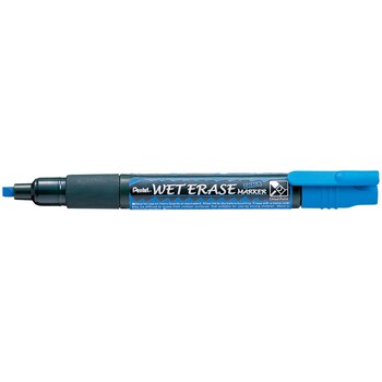 Sp- Marker Pentel 3.0Mm Liquid Chalk Wet Erase Reversible Nib Blue