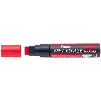 Sp- Marker Pentel 10.0-15.0Mm Liquid Chalk Wet Erase Broad Chisel Tip Red