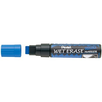 Sp- Marker Pentel 10.0-15.0Mm Liquid Chalk Wet Erase Broad Chisel Tip Blue