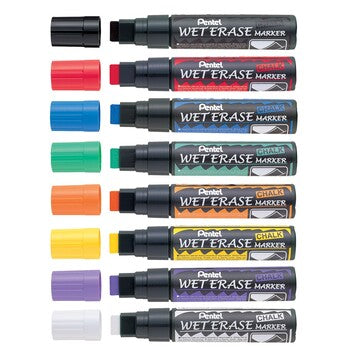 Sp- Marker Pentel 10.0-15.0Mm Liquid Chalk Wet Erase Broad Chisel Tip Asst
