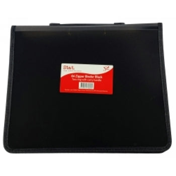 Binder Stat A4 2R Zipper W/Handle Black