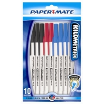 Pen Papermate Bp Kilometrico Med Variety 10Pk H/Sell