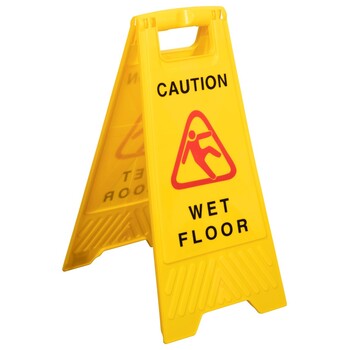 Safety Sign Cleanlink 32X31X65Cm Wet Floor Yellow