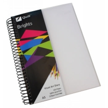 Visual Art Diary Quill A5 Brights Frosted 60Lf