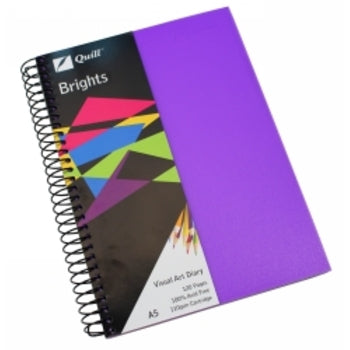 Visual Art Diary Quill A5 Brights Dark Purple 60Lf