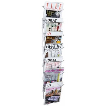 Sp- Brochure Holder Alba Wire Wall Mount 7 Tier