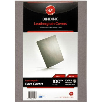 Sp- Leathergrain Covers Gbc A4 Grey Pk100