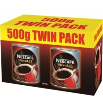 Coffee Nescafe Blend 43 Can 500G Twin Pack