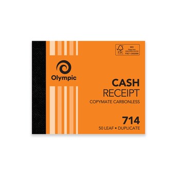 Cash Rec Book Olympic Fsc 714 Dup C/Less 5X4 (08031 82487)