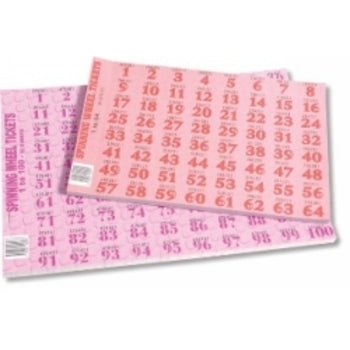Tickets Chocolate Wheel 1-100 Pad