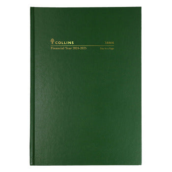 Diary Collins Financial Year 24-25 A4 14M4 P40 Dtp Green