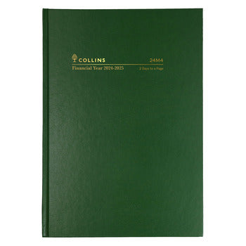 Diary Collins Financial Year 24-25 A4 24M4 P40 2Dtp Green