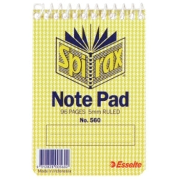 Notebook Spirax 560 112X77Mm Top Opening 96Pg Pk40