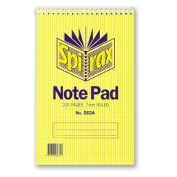 Notebook Spirax 563A S/Hand T/O 200Pg Pk10