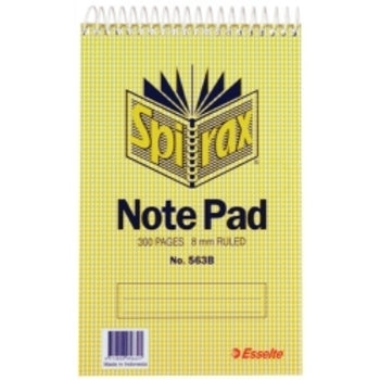 Notebook Spirax 563B S/Hand T/O 300Pg Pk10
