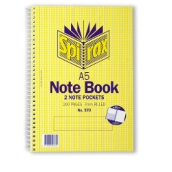 Notebook Spirax 570 A5 Side Opening 200Pg Pk5