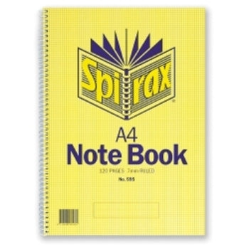Notebook Spirax 595 A4 Side Opening 120Pg Pk10