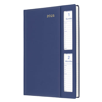 Diary 2025 Collins Belmont A5 287W.V59 Pvc 2Dtp Window Face Navy