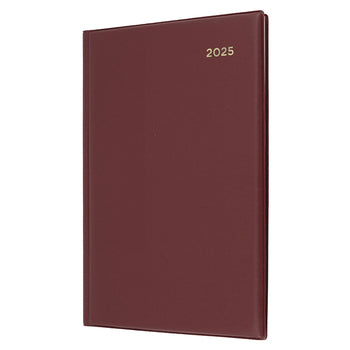 Diary 2025 Collins Belmont A5 387.V78 Pvc Wtv Burgundy