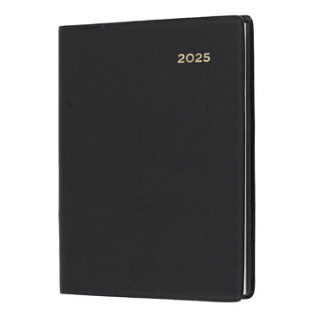 Diary 2025 Collins Belmont A7 105X74Mm 337P.V99 Pvc Pkt W Pencil Wtv Black