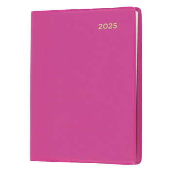 Diary 2025 Collins Belmont A7 105X74Mm 337P.V50 Pvc Pkt W Pencil Wtv Pink