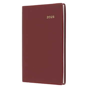 Diary 2025 Collins Belmont B7R 125X80Mm 357.V78 Pvc Pocket Wtv C Red