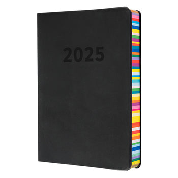 Diary 2025 Collins Edge Rainbow A5 Ed151.U96-25 1Dtp Charcoal